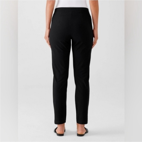 Eileen Fisher Pull On Cigarette Pants Slacks Black Womens Size Small Petite - Picture 3 of 11
